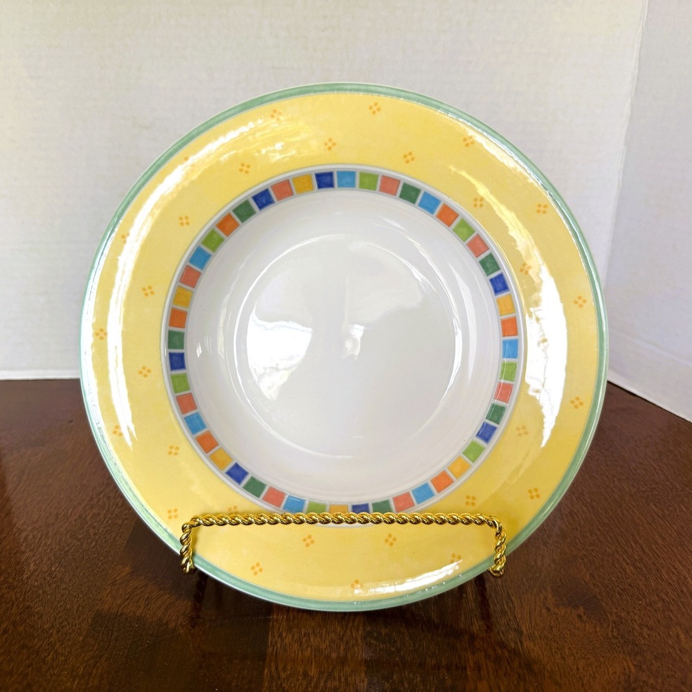 Villeroy & Boch Twist Alea Limone EASY COLLECTION *1* Wide Rim Soup Bowl 9.5"